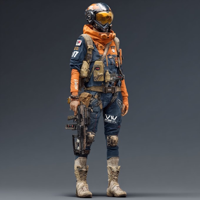 sci fi character illustration or sci fi character