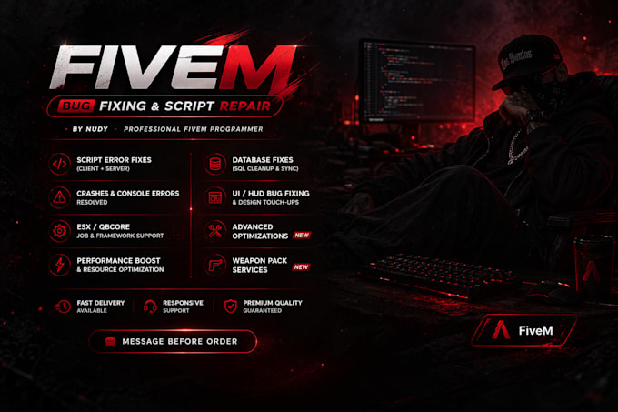 be your fivem developer or fix your fivem server bugs