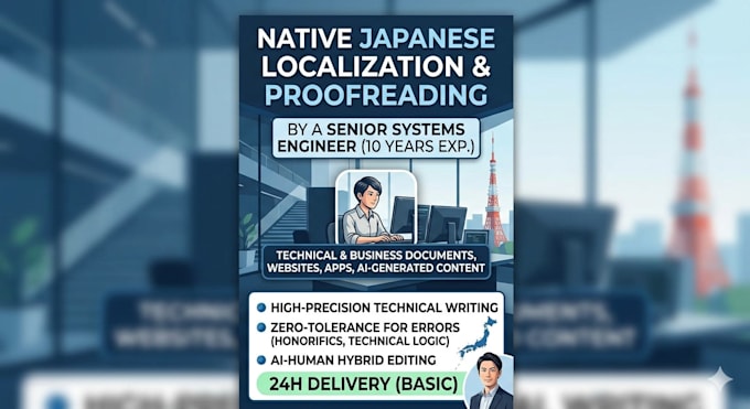 provide expert japanese localization and ai proofreading