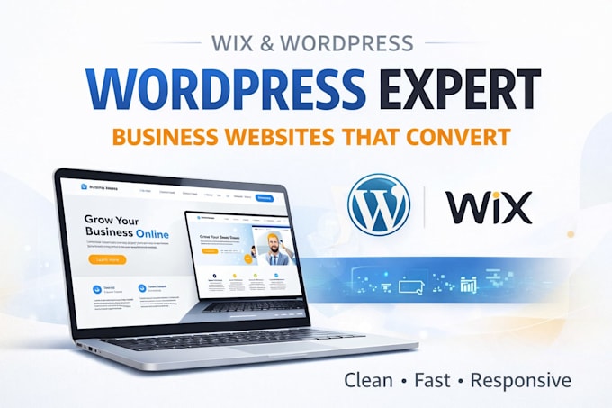 design wordpress website wix website expert wordpress elementor expert