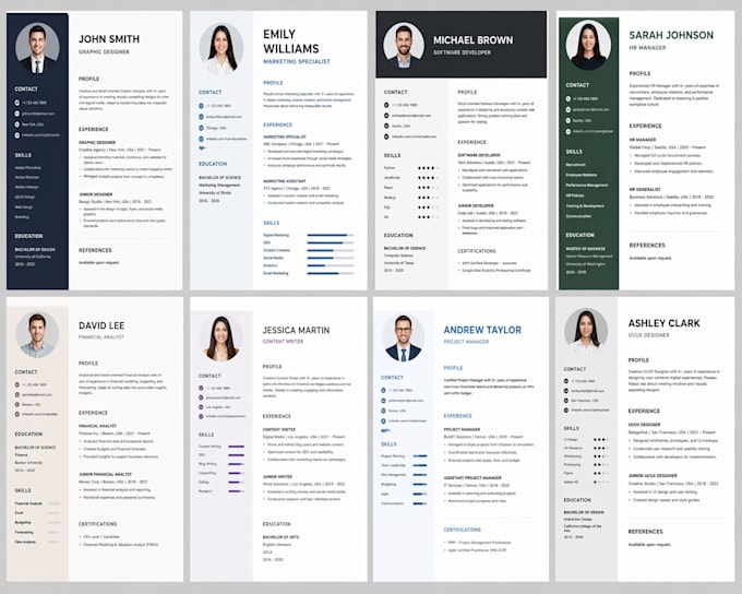 write a professional ats resume and CV design