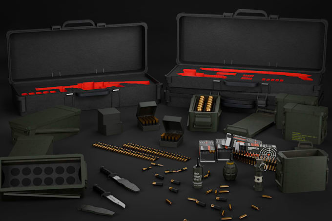 create game ready 3d weapons and props