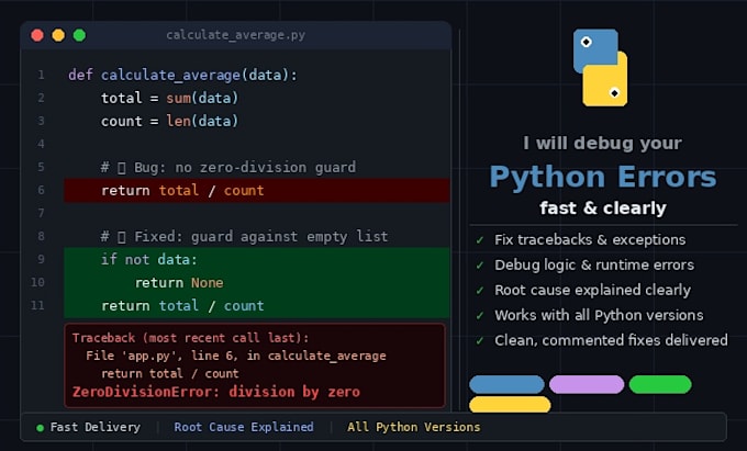 fix your python bug fast