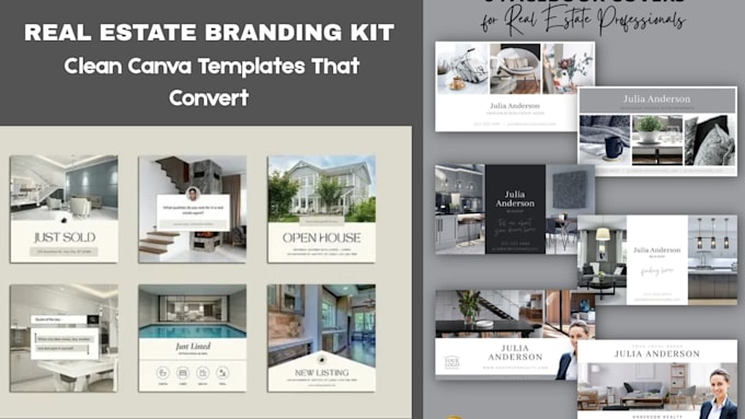design realtor branding kit flyer templates listing ads