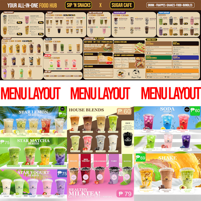 design professional restaurant menu and menu board