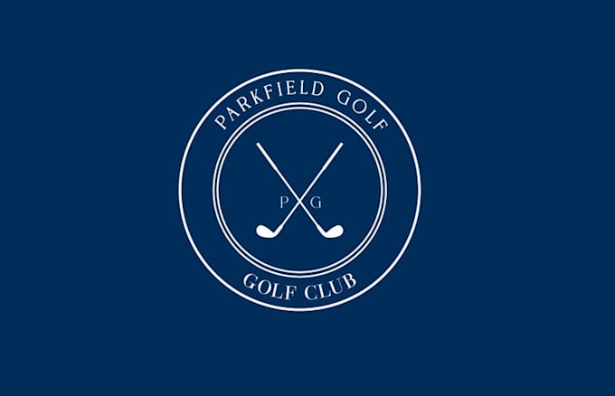 design unique park field golf logo