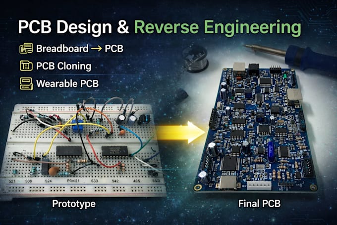 do schematic wearable pcb breadboard redesign pcb cloning pcb reverse engineerin