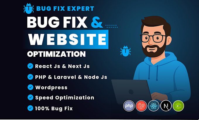 fix wordpress bug fix, php bug fix, laravel bug fix, website bug fix