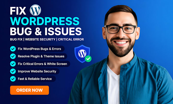 fix wordpress bug, fix wordpress issues, website security, fix critical error