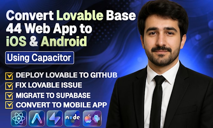 convert lovable web app to ios android app and publish on app store
