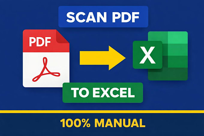 Convert scanned pdf to excel manually with high accuracy by ...