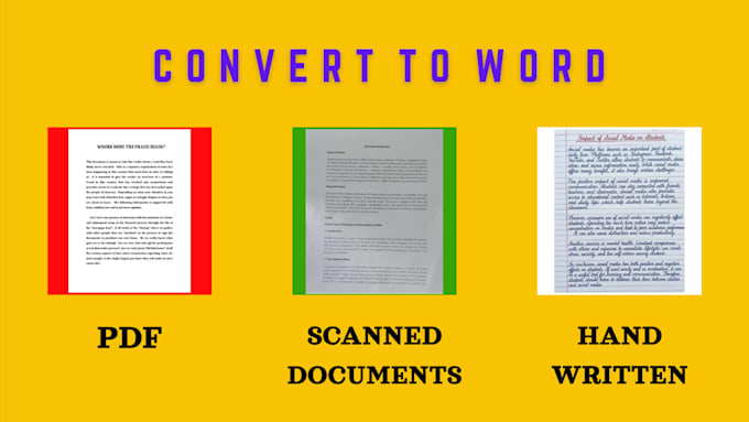 retype scanned PDF ,handwritten document to word