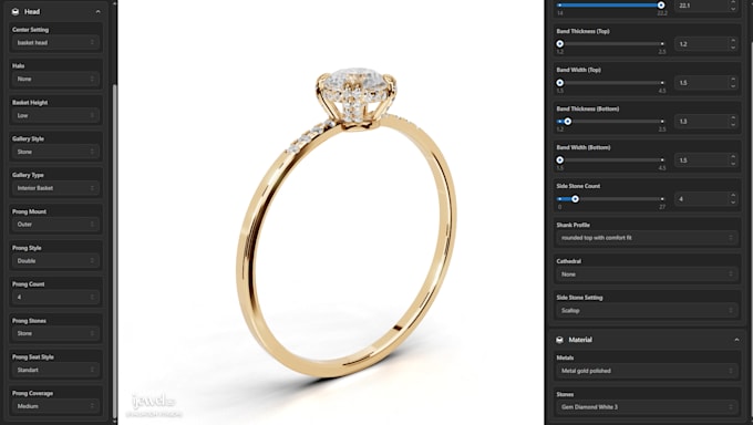 build a tailor made algorithm ring configurator for your brand, stl obj export