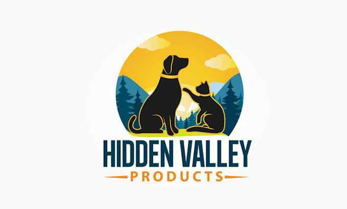 design unique pet beds logo for hidden valley products
