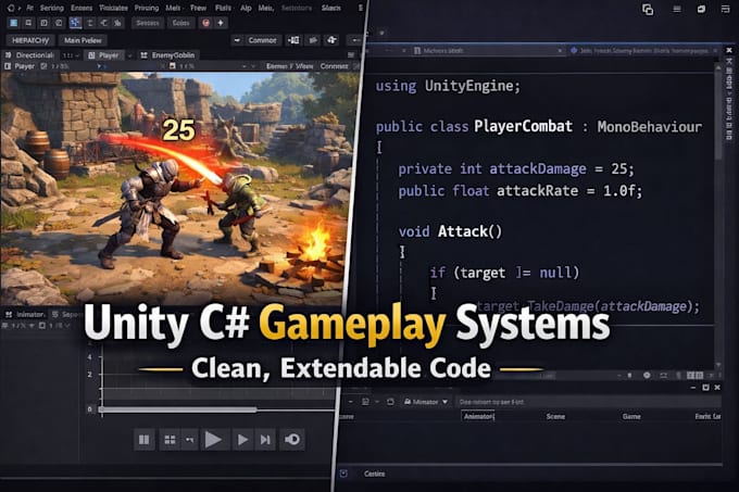 do unity c sharp gameplay systems