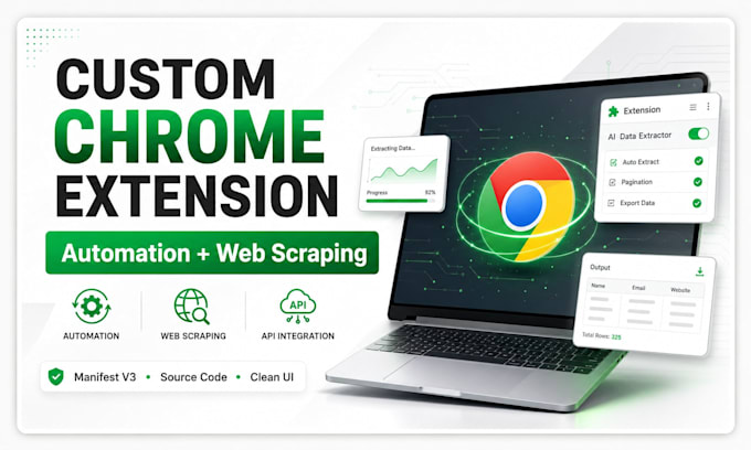 build a custom chrome extension, browser automation tool, or web scraper