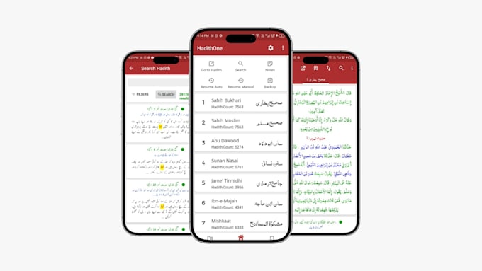 create islamic app and website like quran hadith or custom apps