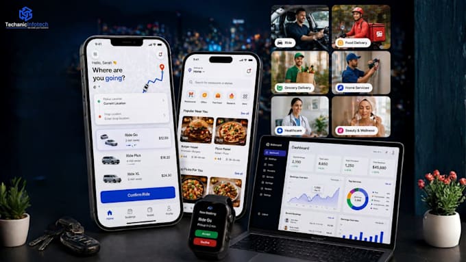 develop custom on demand mobile app for android and ios