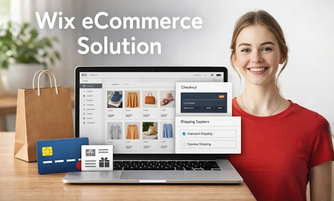 setup wix ecommerce website with products, payment and shipping