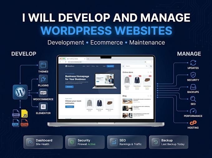 develop and maintain wordpress sites
