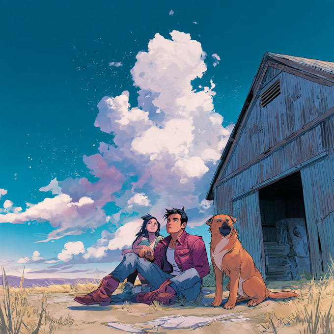 draw a comic book page illustration or webtoon episodes