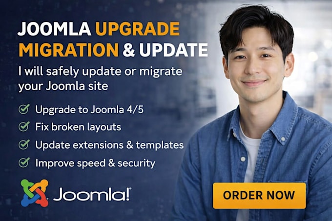 do upgrade, migration, update for joomla website