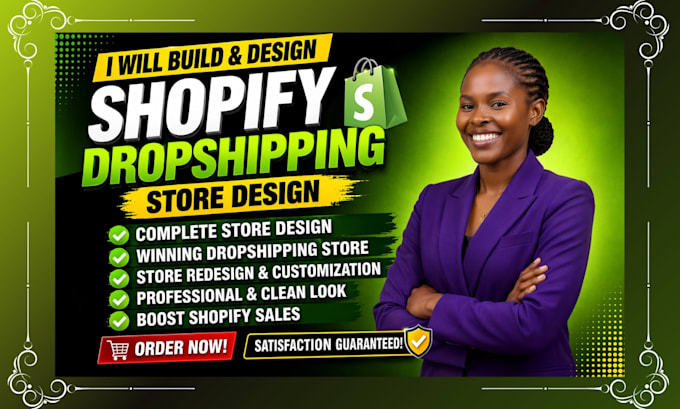build, design or redesign shopify dropshipping store, wordpress, wix store