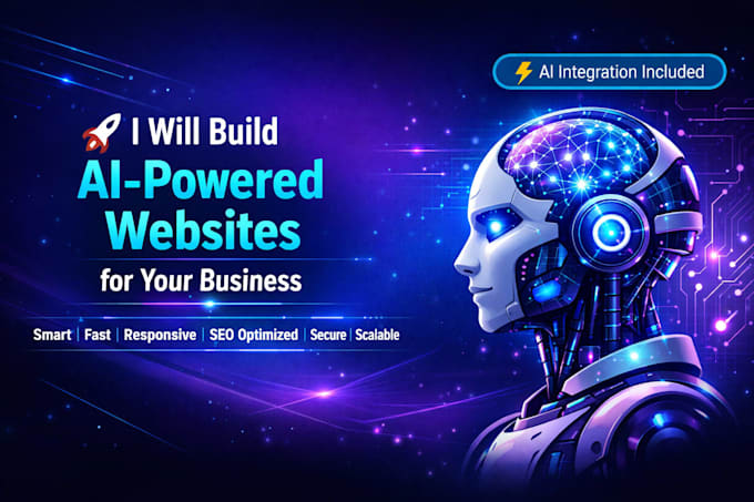 create ai integrated website with chatbot, automation and smart features