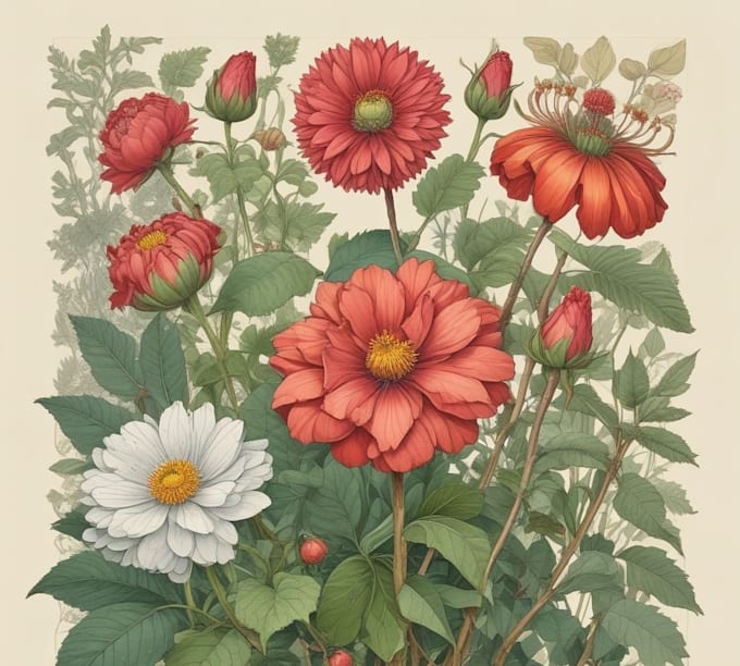 design a botanical illustration