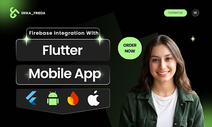 develop a flutter app with firebase backend, authentication, api integration