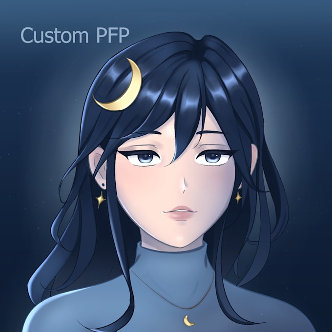draw a stylized anime portrait or pfp