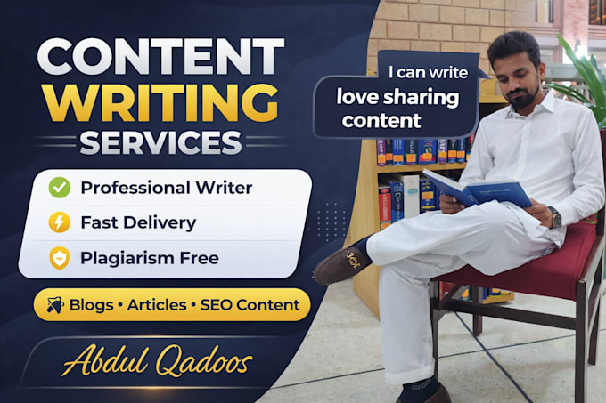 write professional content on any topic with fast delivery