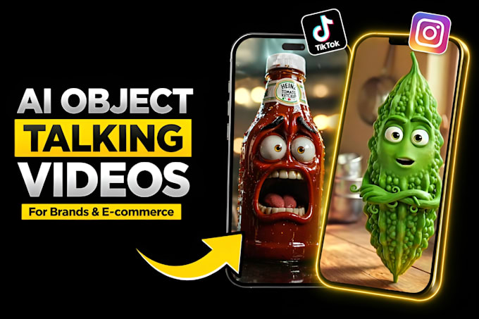 create ai object talking videos, ai fruit talking and ai food videos
