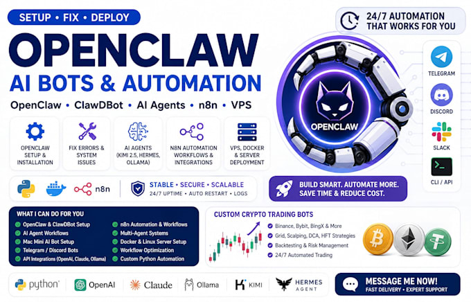 fix setup openclaw open claw discord bot openclaw ai bot chatbot telegram bot