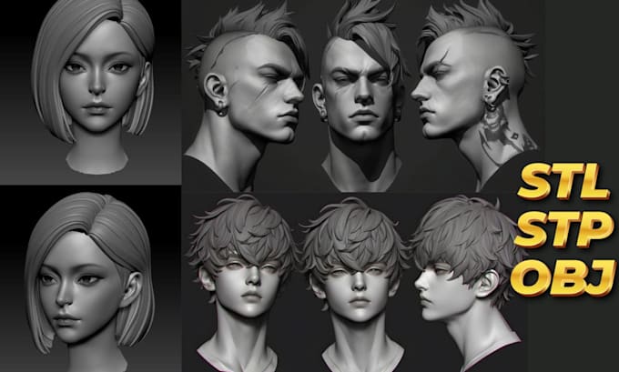 sculpt a realistic 3d head model with precise face likeness