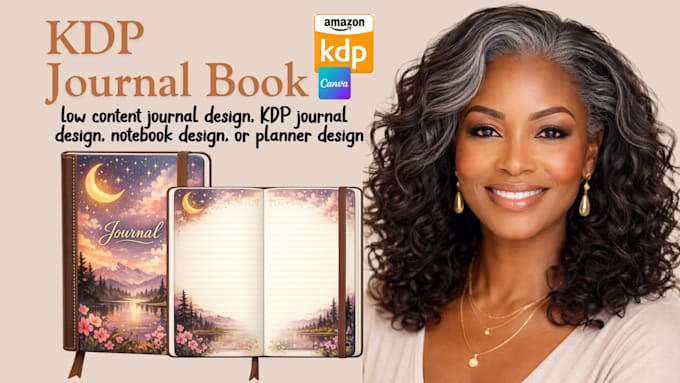 do low content journal design, kdp journal design, notebook and planner design