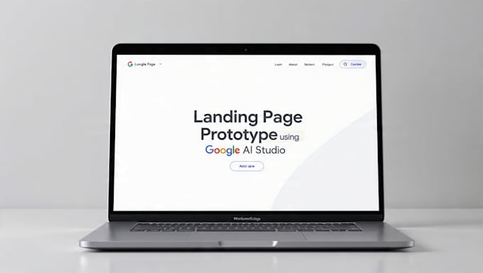 design a landing page prototype using google ai studio