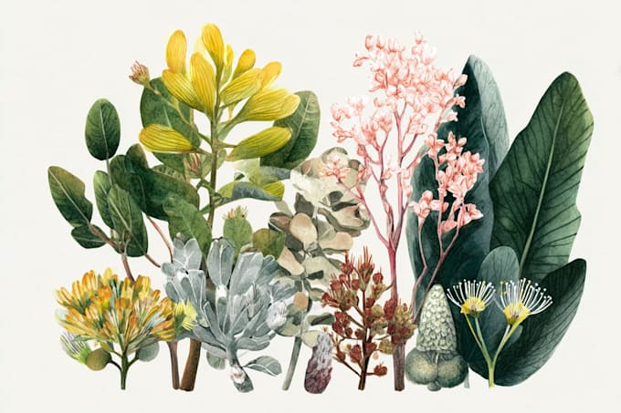 design watercolor botanical illustrations