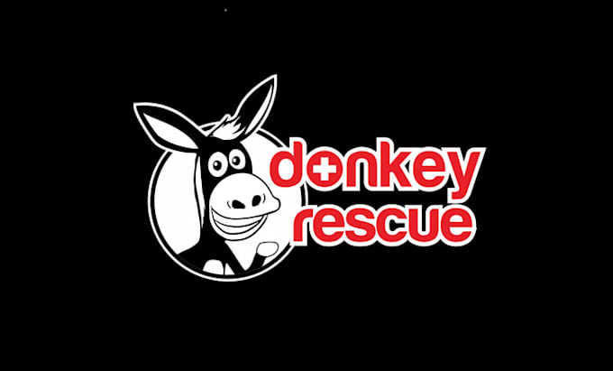 create a fun traditional endearing logo featuring donkey