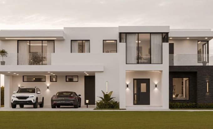 Create 3d architectural visualization house plans interior and exterior ...