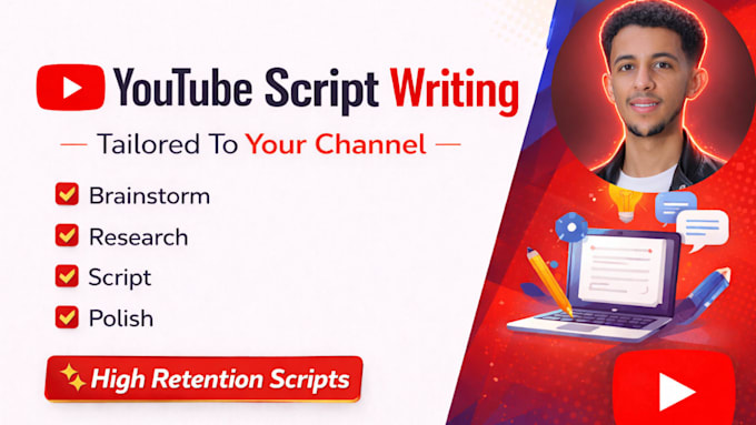 be your professional youtube video script writer