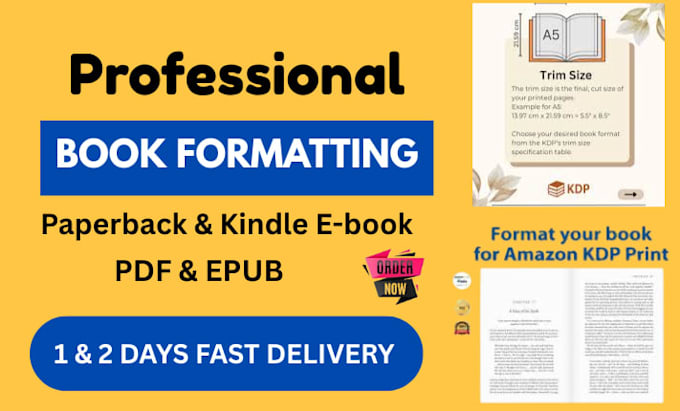format book for ebook and paperback formatting for KDP
