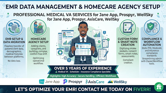 expertly setup, migrate, and manage your emr data and custom forms