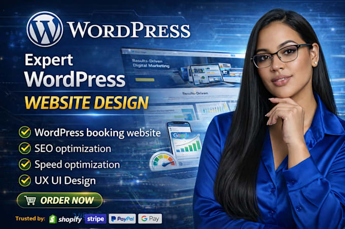 do wordpress booking website seo optimization, speed optimization, ux ui design