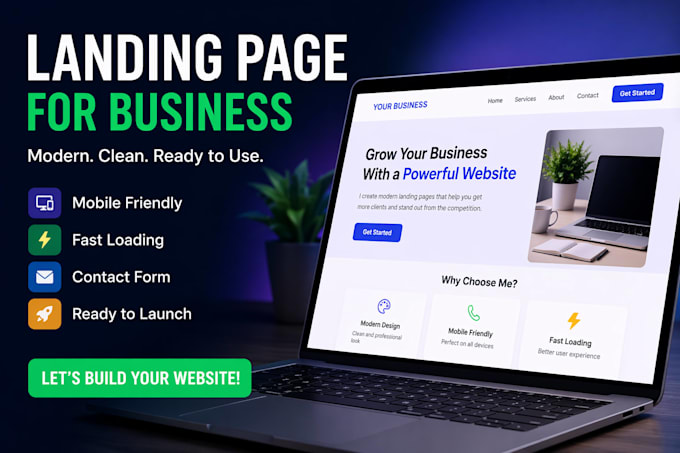 create landing page for business