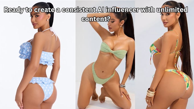 design ai influencer, virtual model and train custom lora for consistent ai