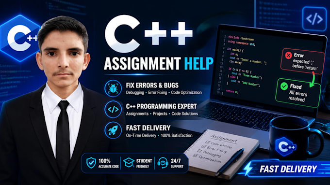 help with c plus plus programming assignments and fix  errors
