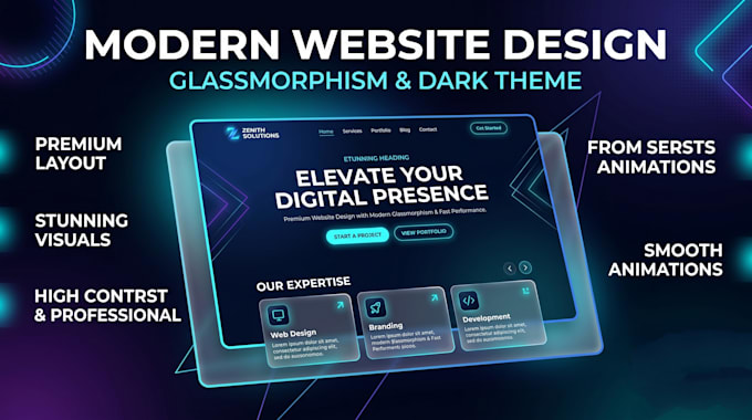 create a clean and modern website