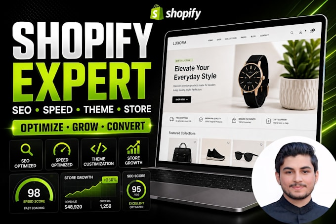 optimize your shopify store, SEO, speed and fix theme issues