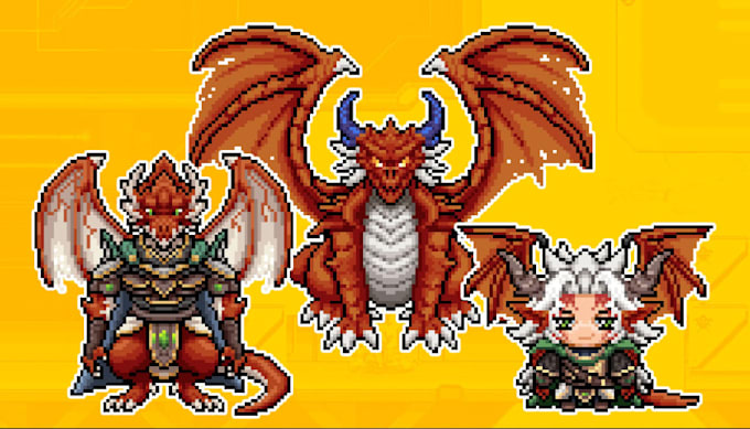 do pixel art monsters or character